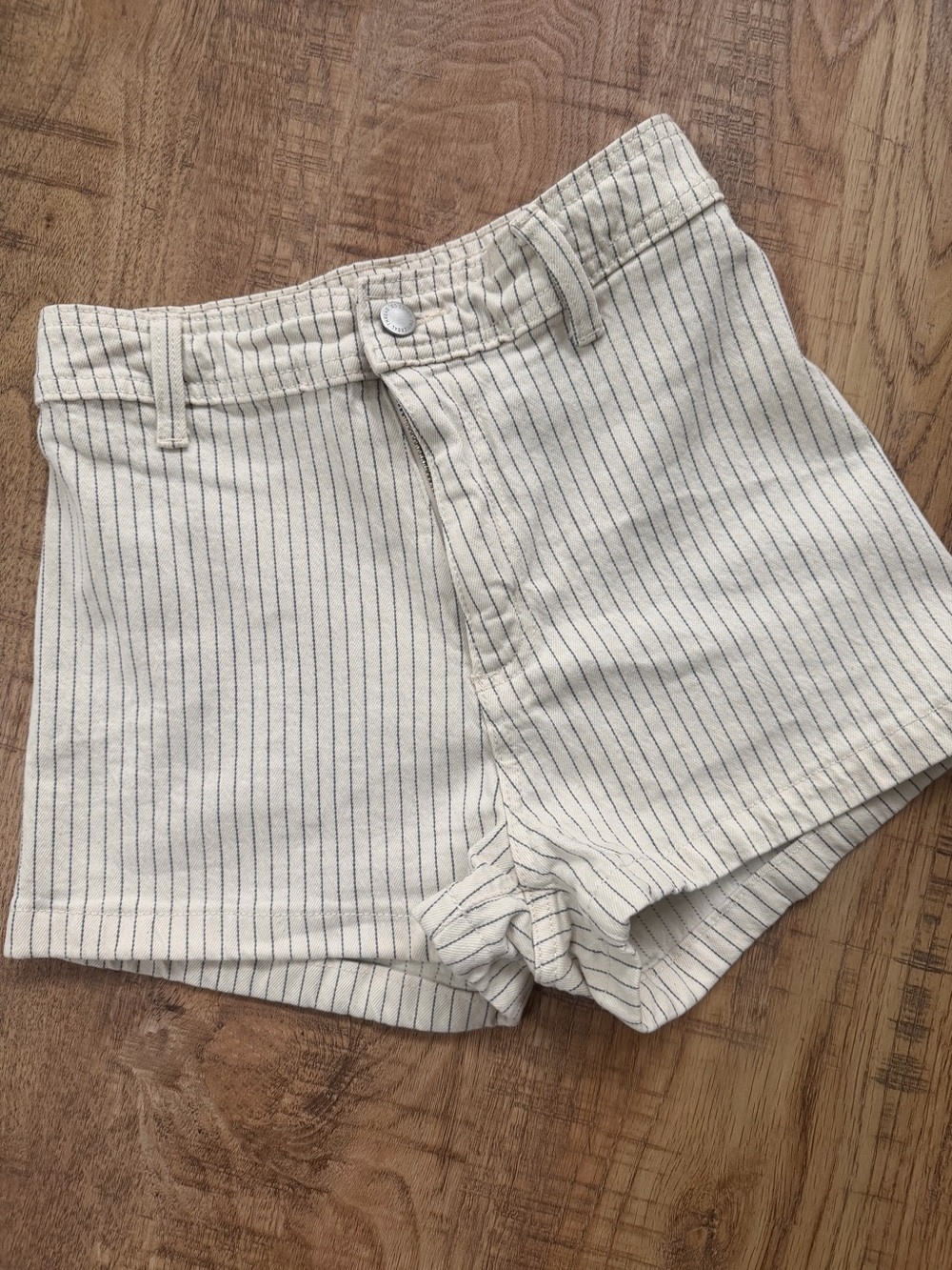 Universal Thread Cream Pinstripe High-Waist Shorts sailor shorts